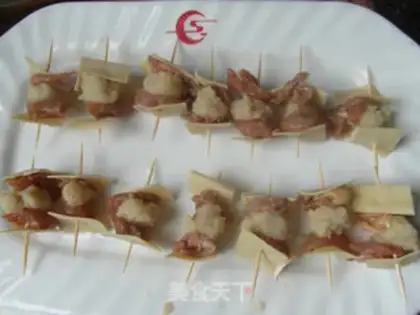 Make Chicken-legged mashed toothpicks step 8
