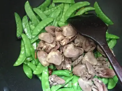Make lentils and duck hearts step 5