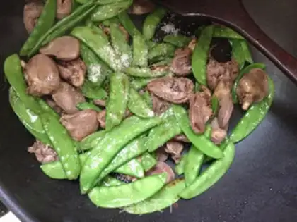 Make lentils and duck hearts step 6
