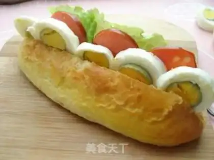 Make Corn salad hot dog bag step 4