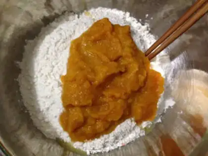 Make Golden pumpkin nest step 1