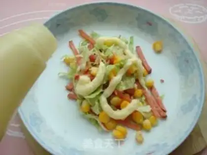 Make Corn salad rolls step 3