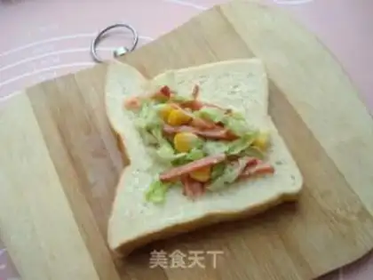 Make Corn salad rolls step 4