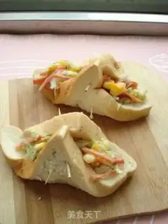 Make Corn salad rolls step 6