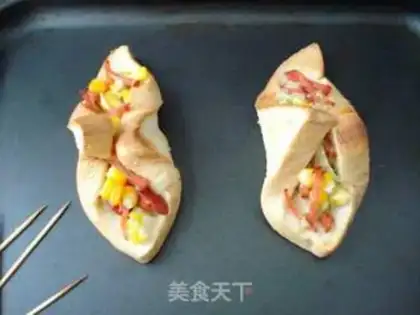 Make Corn salad rolls step 8