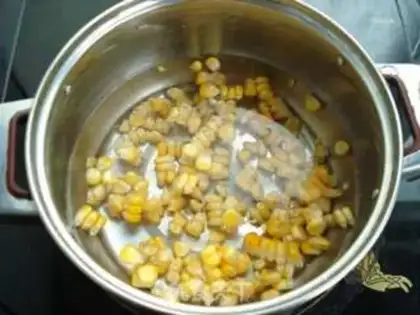 Make Corn toast step 1