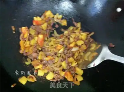 Make Black pepper beef cheese step 6