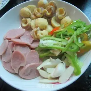 Make Little intestines and ham step 2