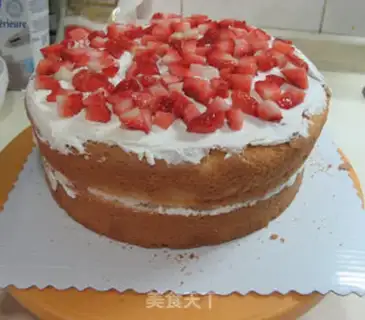 Make Fruit cream cake step 21