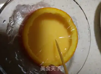 Make Orange steamed eggs step 8