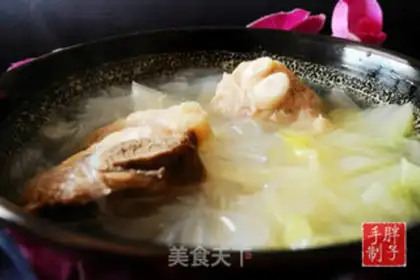 Make A cabbage fan, lamb chop soup step 8