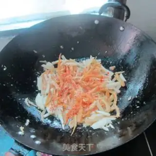Make The radish fried the dried fish step 6
