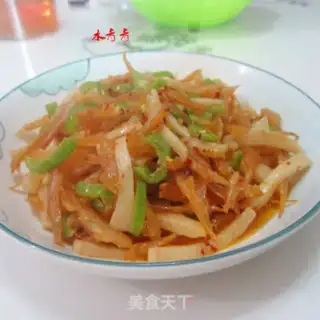 Make The radish fried the dried fish step 12