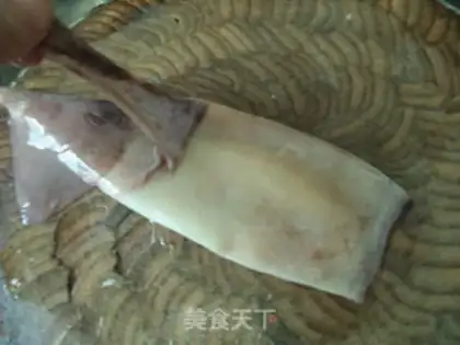 Make Celery squid rolls step 1