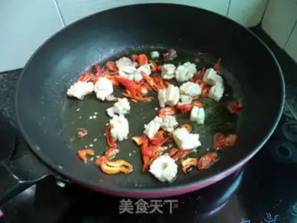 Make Celery squid rolls step 7