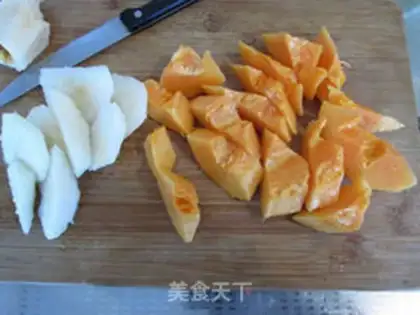 Make Sweet salad with red bean papayas step 4