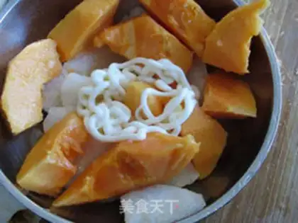 Make Sweet salad with red bean papayas step 5