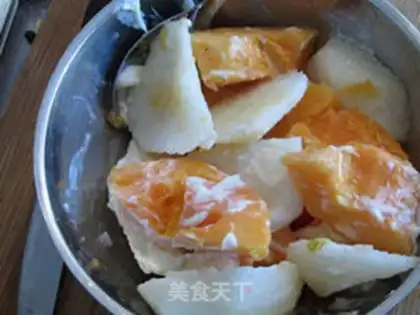Make Sweet salad with red bean papayas step 6