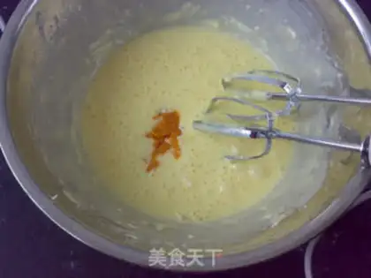 Make Orange cheese pound cake step 4