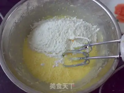 Make Orange cheese pound cake step 5