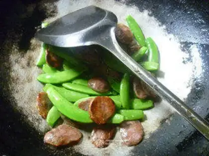 Make Spicy sausage and sweet beans step 2