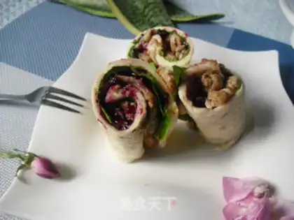Make Blueberry chicken roll step 7