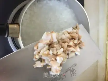 Make Abalone vegetable congee step 4