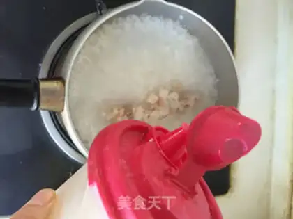 Make Abalone vegetable congee step 5