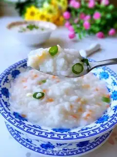 Make Abalone vegetable congee step 9
