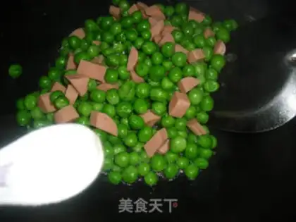 Make Ham sausage and green beans step 3