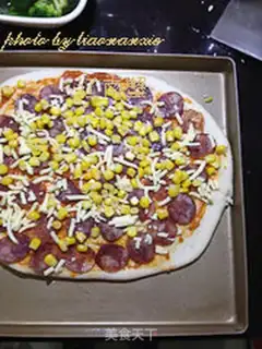 Make Sweet entourage and melon pizza step 7