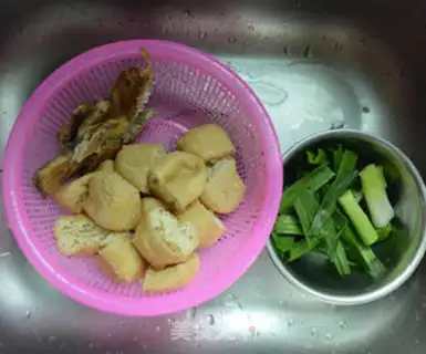 Make A tofu toad step 1