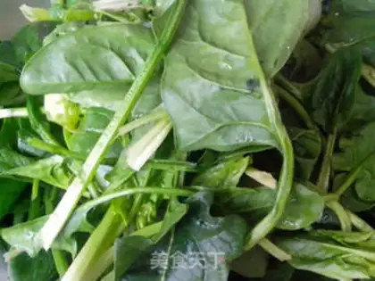 Make Spinach with a twirl step 1
