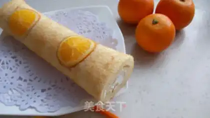 Make Orange cake roll step 13