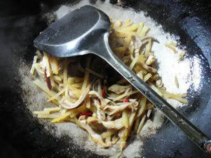 Make Piggy belly fried potatoes step 8