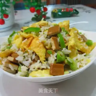 Make Egg tofu fried rice step 12