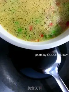 Make Eggs and pea corn step 7