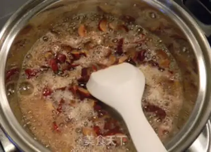 Make Peach and pecan step 2