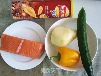 Make Chip salmon salad step 0