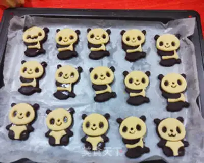 Make Pretty panda cookies step 7