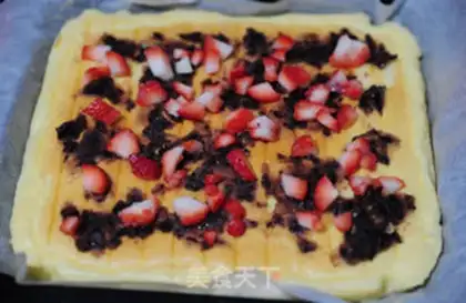 Make Orange strawberry rolls step 11