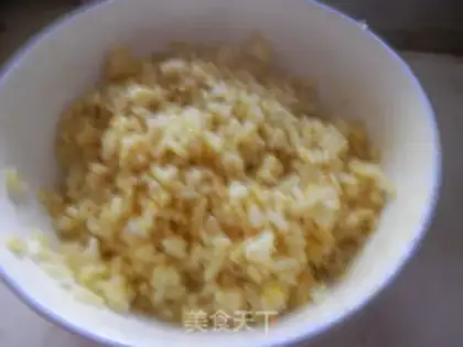 Make Orange egg fried rice step 1