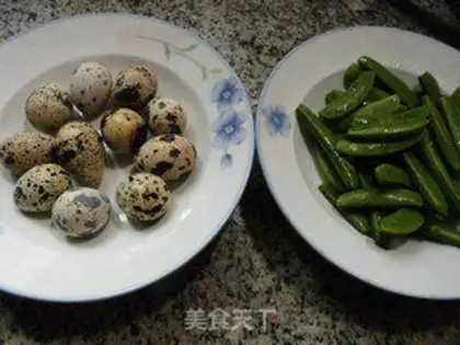 Make Sweet beans fried quail eggs step 0