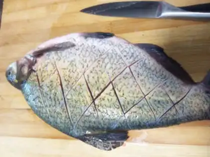 Make Red-burned fish step 1