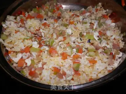 Make Orange egg fried rice step 5