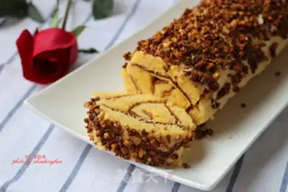 Make Almond cake roll step 14