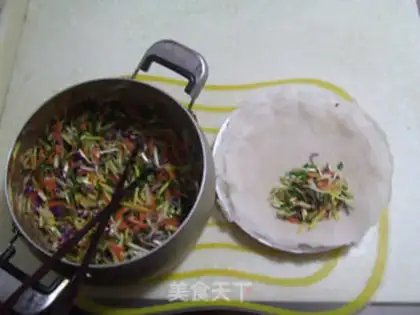 Make # Spring rolls # step 2