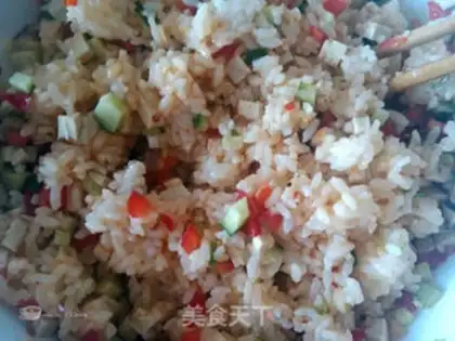 Make Fried rice cake step 4