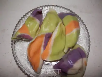 Make Five-colour dumplings step 16
