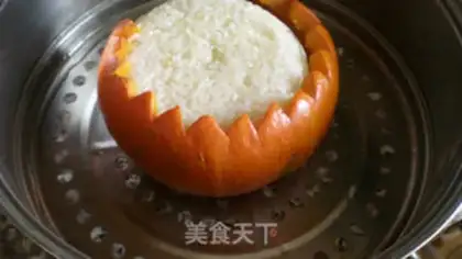 Make Pumpkin rice step 4